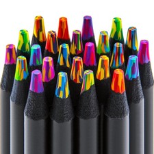 24-Pack Rainbow Color Pencils for Kids & Adults &acirc;&euro;&ldquo; Multi-Color Drawing Set