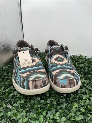 Ariat Men's Blue Southwest Print Hilo Shoes Size 10EE