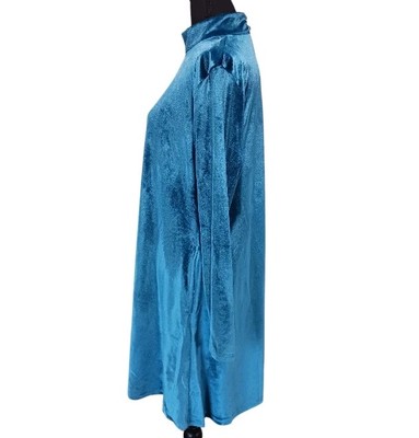 Lucky & Blessed Velour Velvet Swing Dress NWOT Blue Teal | eBay Lucky & Blessed Velour Velvet Swing Dress NWOT Blue Teal | eBay