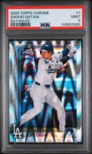 2025 Topps Chrome - Shohei Ohtani #1 RayWave Refractor Psa 9🔥🔥