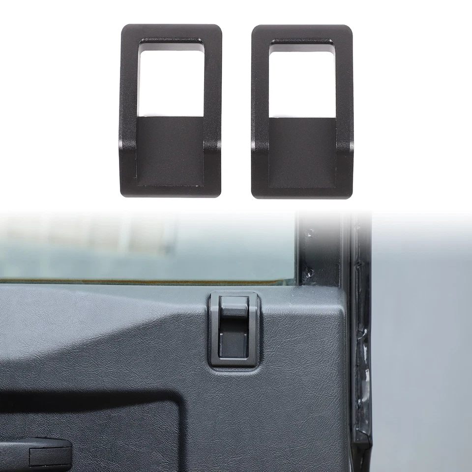 Cerradura de puerta de aluminio negro bisel Konb 2 piezas para Land Rover Defender 2004-2018 Foto 2 de 4