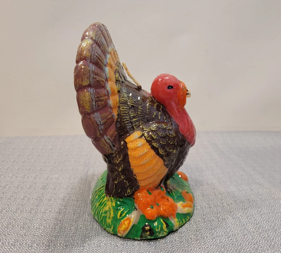 Vela de cera multicolor con forma de pavo de acción de gracias muy detallada  Foto 2 de 4