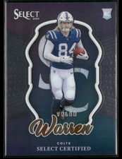 2025 Panini Select #8 Tyler Warren Select Certified Rookies