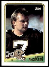 1988 Topps Morten Andersen New Orleans Saints #61