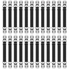 24 Pcs Bed Sheet Clips Straps Heavy Duty Adjustable Fasteners Elastic Fitted ...