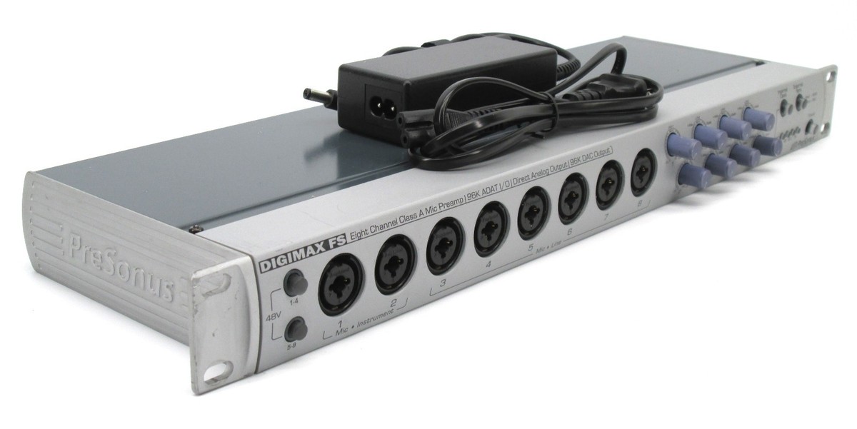 PreSonus DigiMax 8 Canaux Préampli Micro Avec 1 Canal Défectueux Pour Studio, Pièce Ou Réparation