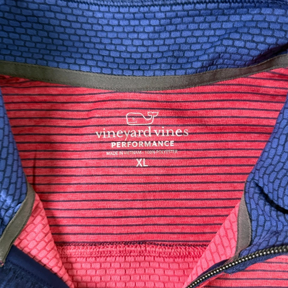 Camisa Pullover Vineyard Vines Performance Para Hombre XL Rosa Azul Rayas Foto 4 de 4
