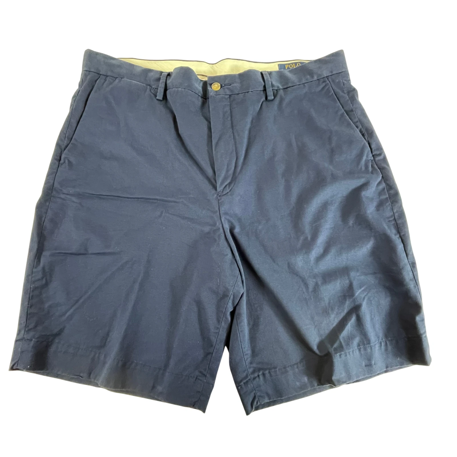 Polo Ralph Lauren Stretch Classic Fit Shorts Mens 36 Navy Blue Cotton
