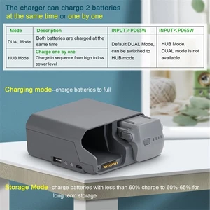 Chargeur intelligent drone LCD Affiche la batterie HUB Déchargeur pour DJI AIR 3