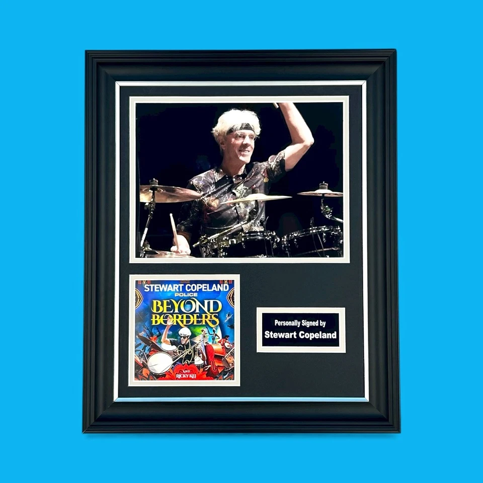 Stewart Copeland Hand SIGNED Framed Photo Display & COA The Police Autograph - Image 2 of 4