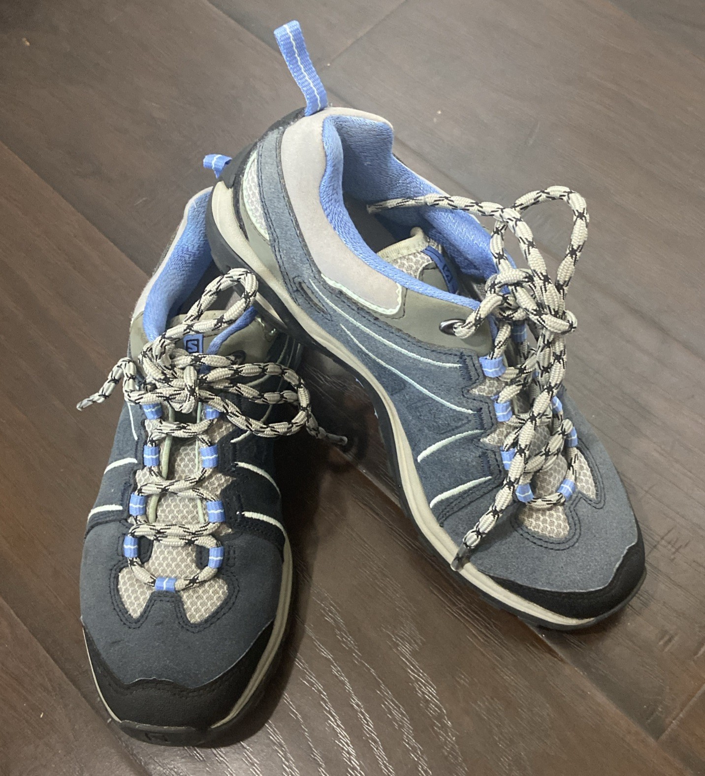 SALOMON Ellipse 2 scarpe donna 5 5 contragrip escursionismo passeggio blu grigio stringate