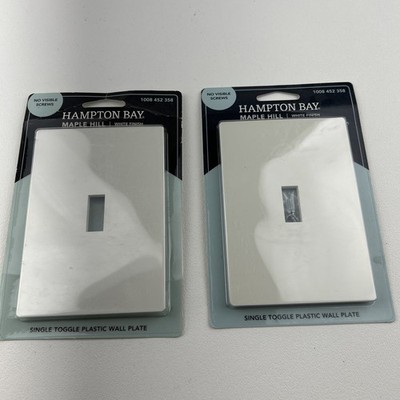 Hampton Bay Maple Hill No Visible Screws Wall Plate Two New Switch Plates