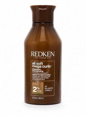 Redken All Soft Mega Curls Shampoo pH-Balanced Aloe for Dry Curly Hair 10.1