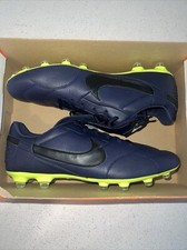 Nike Premier III FG Blackened Blue Volt Men's Soccer Cleats Sz 12 (AT5889-407)
