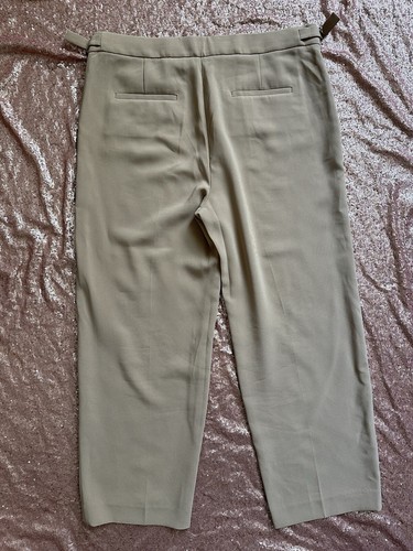 Theory Women Straight Leg Slim Fit Trousers Pants Camel Tan. With Buckles, Sz 10 - Picture 5 of 7
