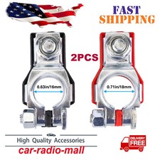 2PCS Car Battery Terminal Clamp Connectors Positive Negative Release Disconnect