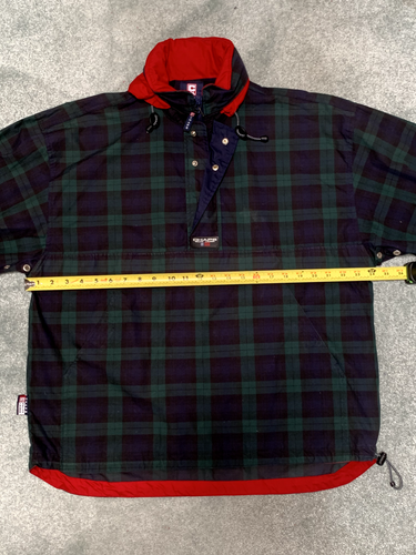 Chaps Polo Sport Plaid Tartan 1/2 ZIP Pullover Grail y2k 90s Polo Sport Vtg - Picture 4 of 6