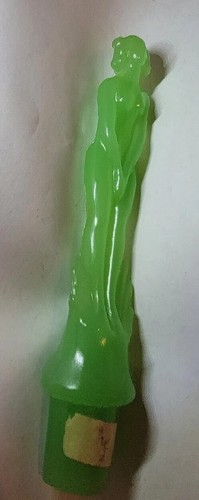 Fenton September Morn Nymphe Blume Frosch Jadeit Glas Akt Art Deco 30er Jahre Dame