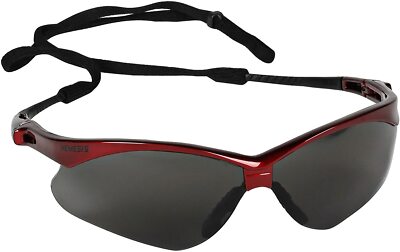 V30 Nemesis Safety Glasses,Smoke,Anti Scratch,Anti-Fog,RED Frame-By Medicos Club