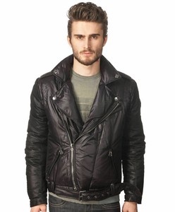 balmain down biker jacket