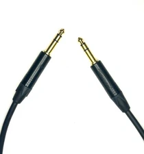 Mogami W2549 Neglex | 15 FT | Gold TRS to TRS Balanced Cable | Custom Built