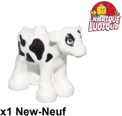 LEGO 1x Animal Kuh Baby Kalb Calf Cow Baby Bauernhof Weiß/White 5150pb01 Neu