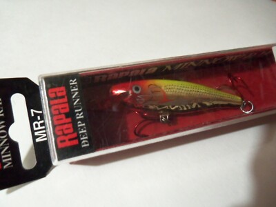 1 Rapala Minnow Rap Lure MR7 FF Bleeding Clown BCLN NIP