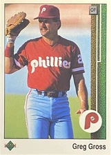 1989 Upper Deck #534 Greg Gross Philadelphia Phillies Baseball Card