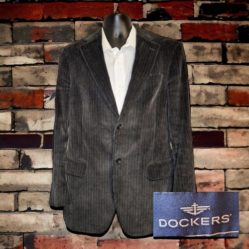 Dockers Sport Coat Blazer Mens 38R Dark Brown Corduroy