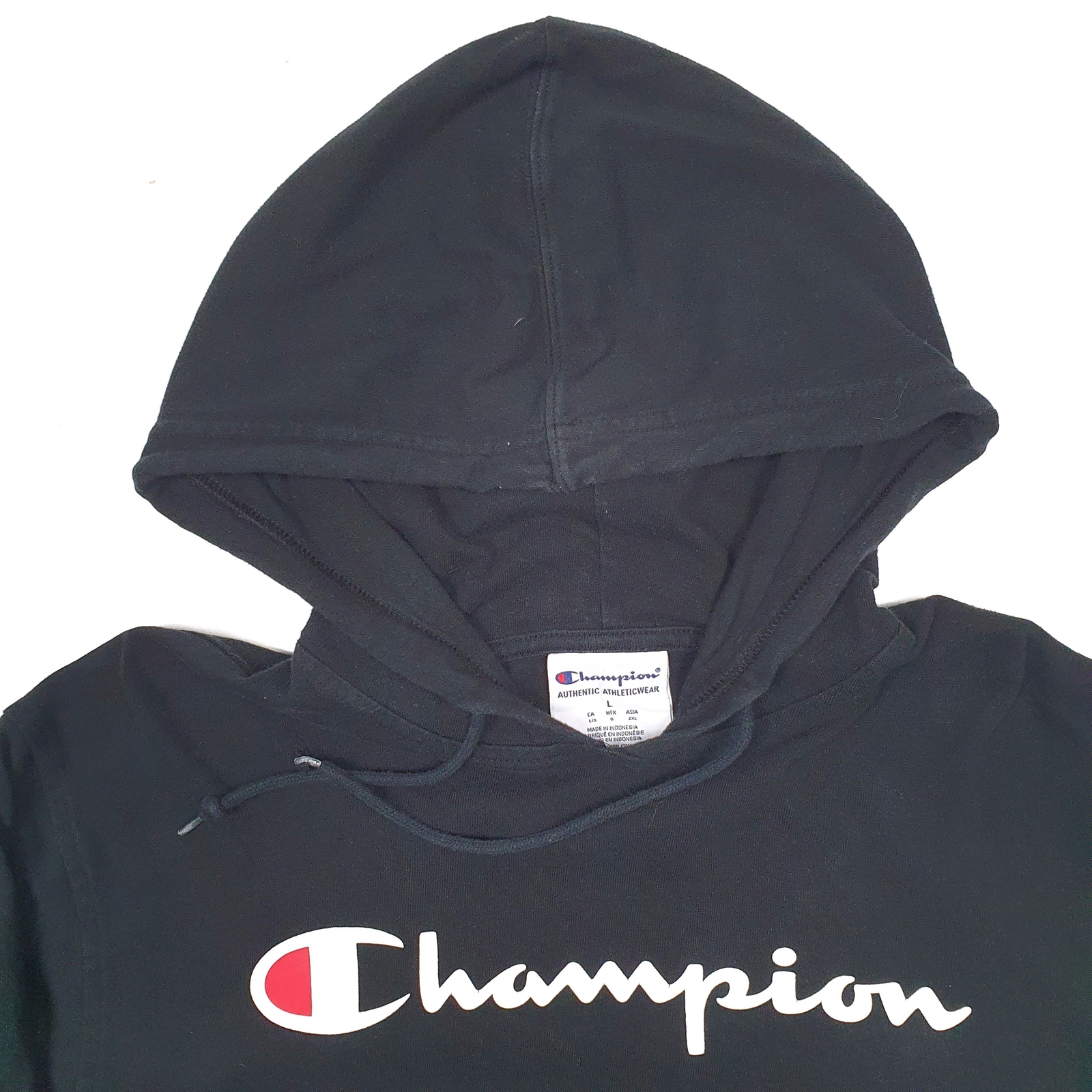 CHAMPION Hoodie Spellout Jumper Sweatshirt Womens M image 2