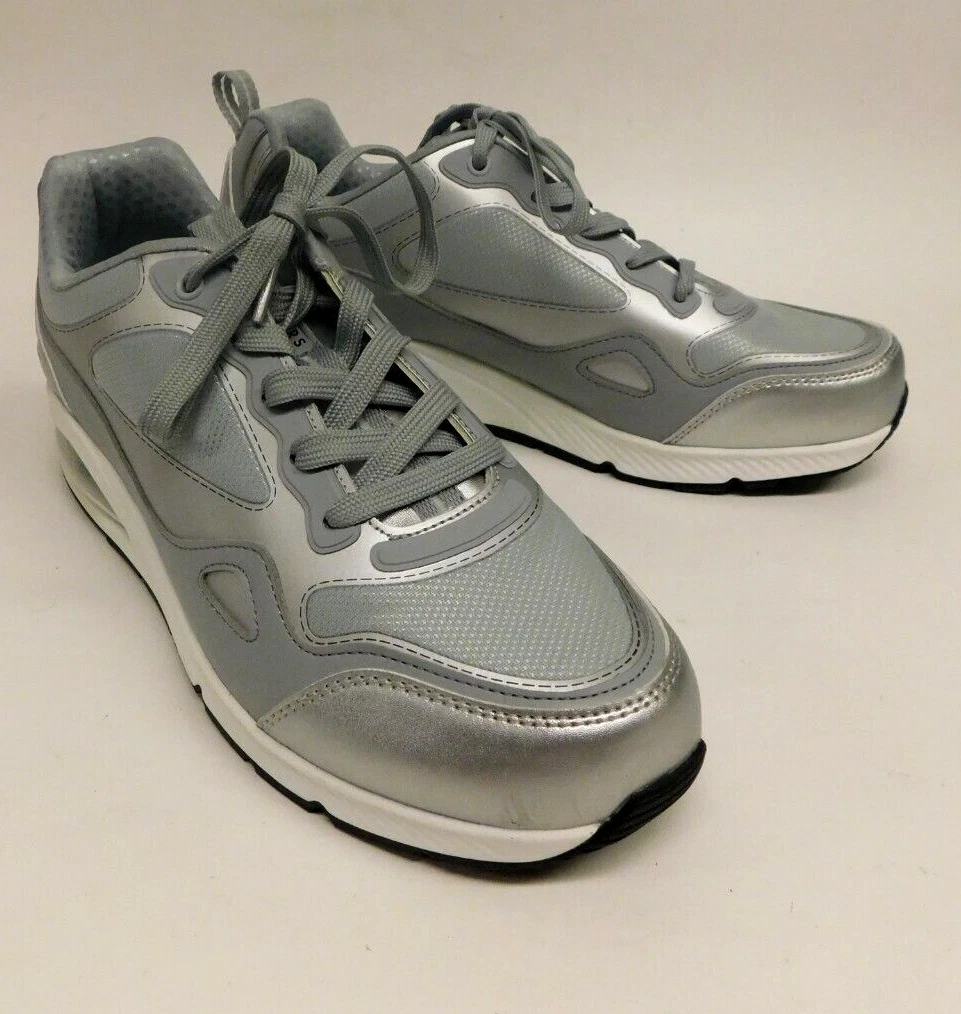 Skechers memory foam sales womens silver