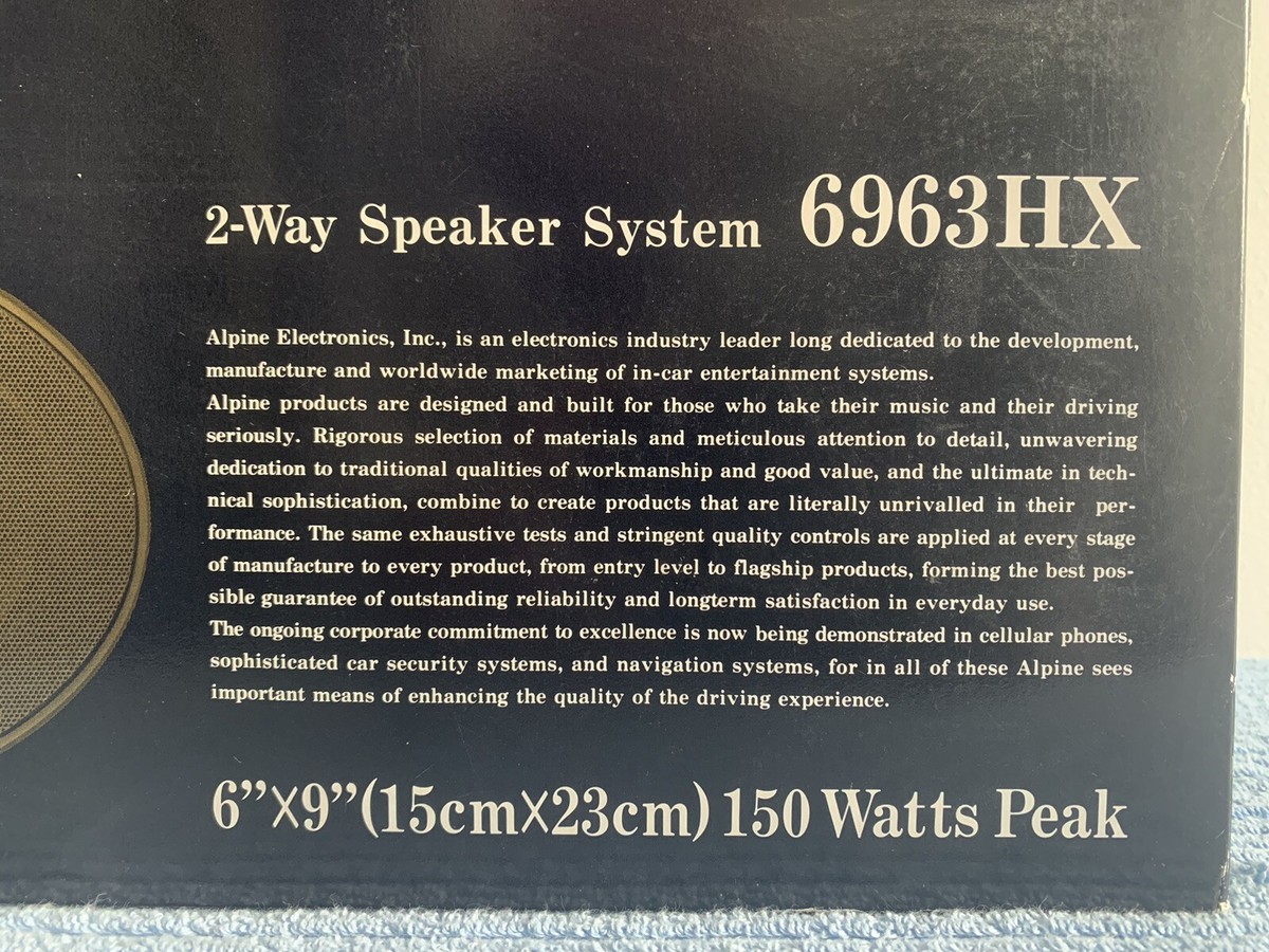 カーオーディオ ALPINE 2-Way Speaker System 6963HX 6\"x9\" ALPINE 2-Way Speaker System 6963HX 6