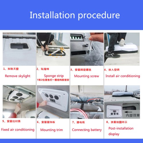 24V Camper RV air conditioner Cool Rooftop AC Unit Fit Motorhome Trailer - Picture 10 of 15