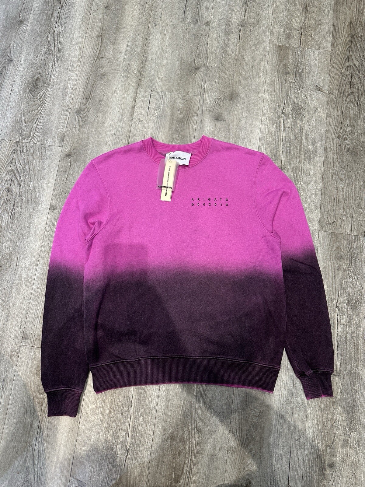 Axel Arigato Mens Sweatshirt Karma Pink Black Crew Neck Small RRP £120