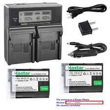 Kastar Battery LCD Dual Fast Charger for Nikon EN-EL15 MH-25 & D7200 DSLR Camera