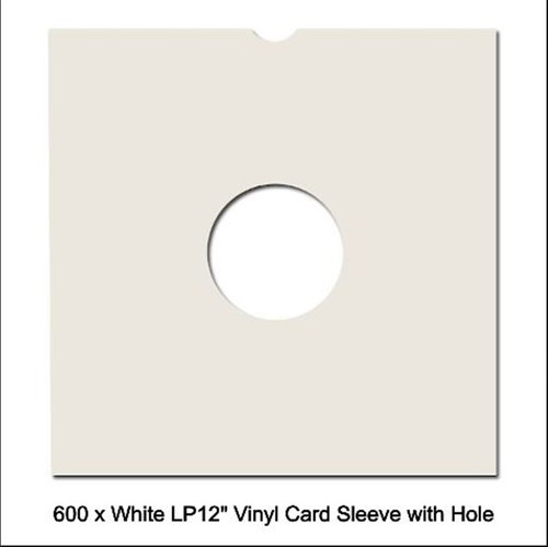 Weiße LP 12"" Vinyl Schutz Karte Hülle Abdeckungen mit Loch kratzfest versiegelt - Bild 41 von 54