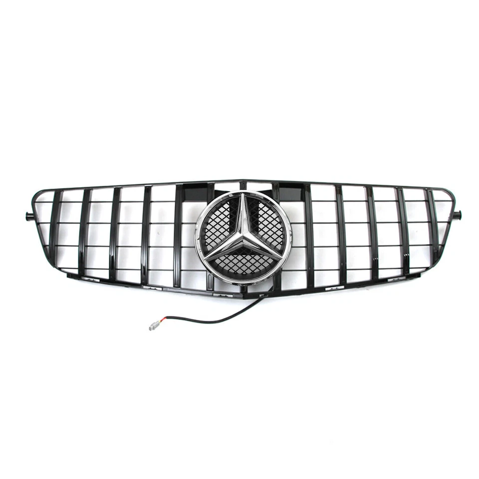 Front Grille For Mercedes Benz W204 C250 C350 C300 Grill w/LED Star 2008-2014 Foto 4 de 4