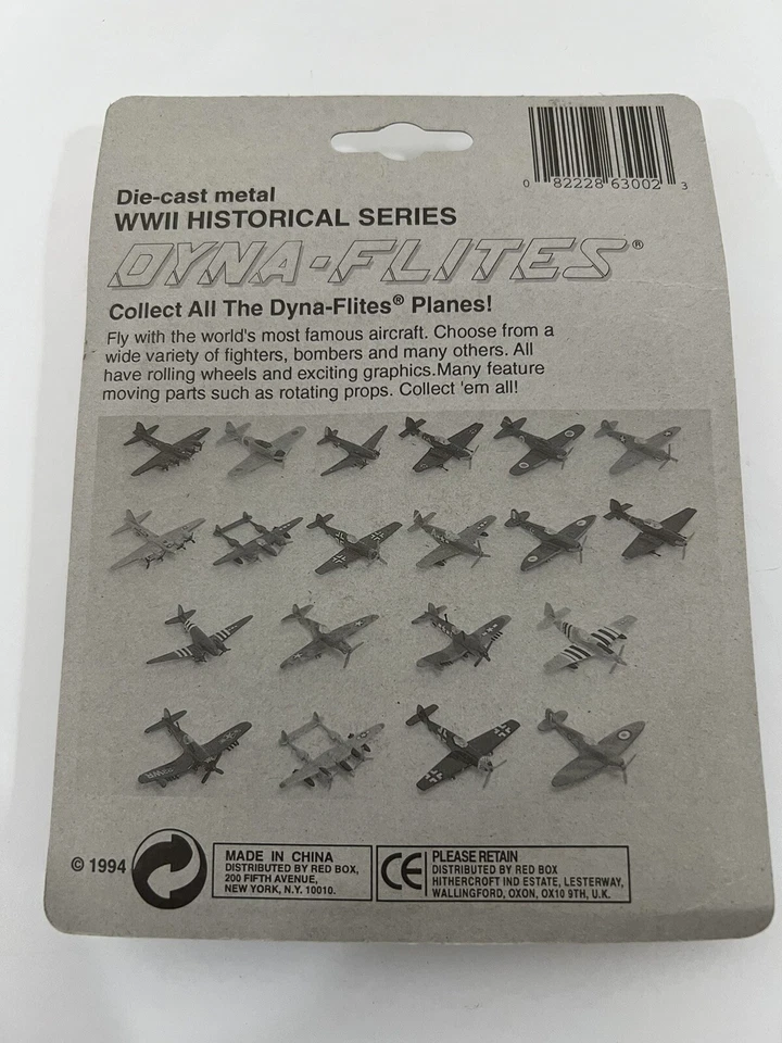 Avión histórico de metal fundido a presión Redbox Dyna-Flites Segunda Guerra Mundial RARO Foto 2 de 2