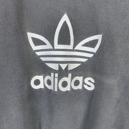 Sudadera Vintage Adidas Para Hombre L Negro Pullover Cuello Redondo Lanza Logotipo Hecho en EE. UU. - Imagen 4 de 12