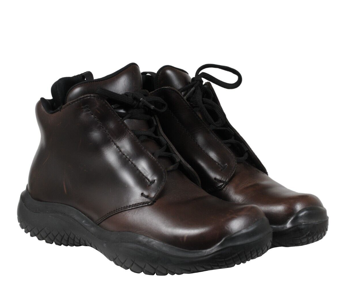 Prada Mens Chunky Derby US 7.5 UK6.5 Brown Leather Hiking Prada Mens Chunky Derby US 7.5 UK6.5 Brown Leather Hiking