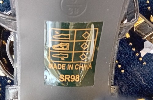 Nuevos tacones de tiras Ferosh Zadia negros tachonados Reino Unido 5 - Imagen 8 de 9