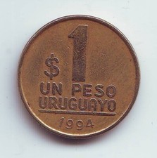 URUGUAY - 1 Peso Uruguayo 1994 - Copper-aluminium-nickel &bull; 3.52 g &bull;  20 mm