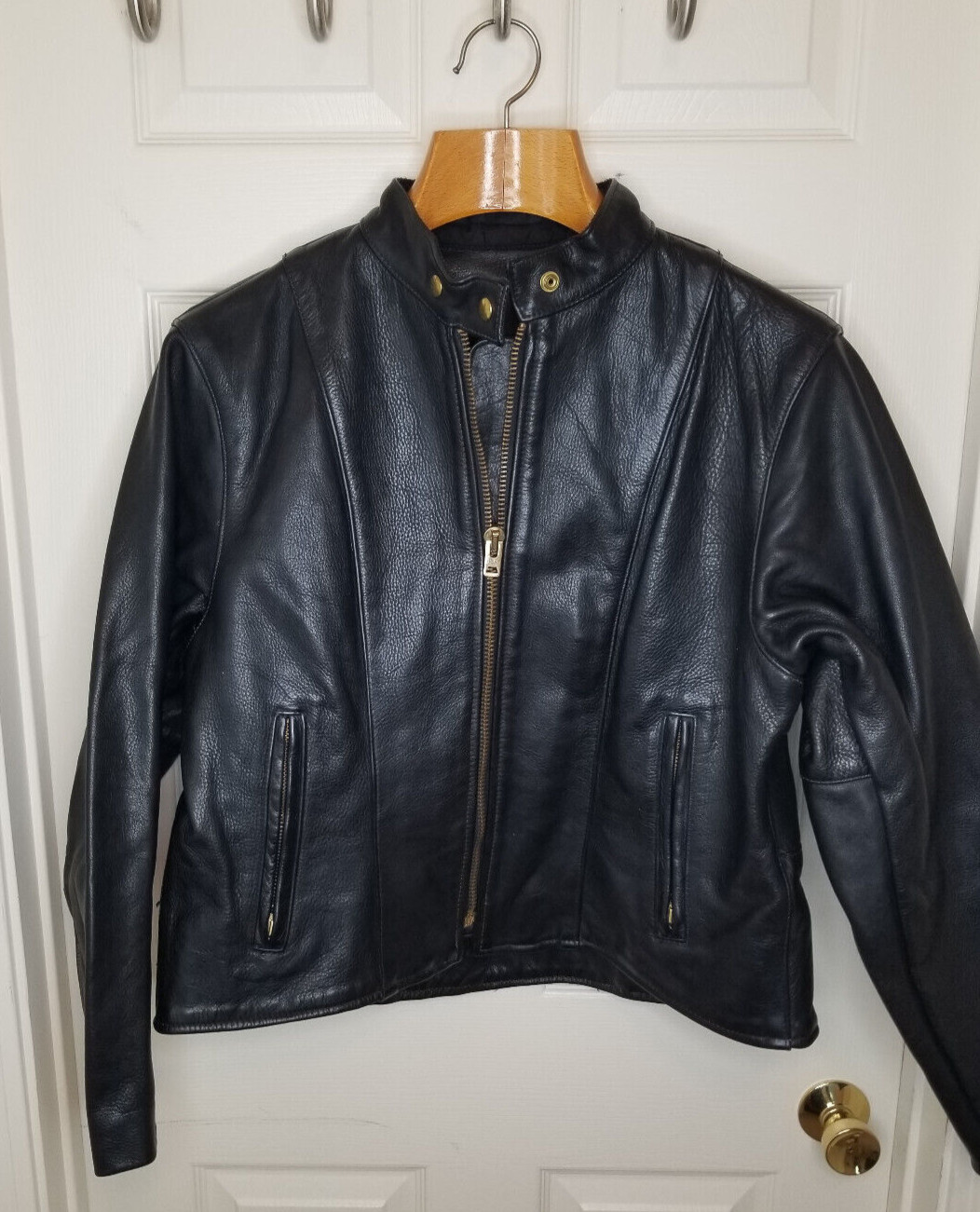 Vintage 80's Vanson Model B Black Leather Jacket Wome… Gem