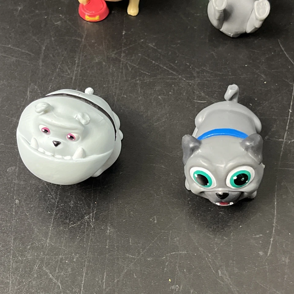 Lote de 4 bonecos de brinquedo Disney Jr Puppy Dog Pals Rolly Rufus Bingo Just Play PVC 2" - Imagem 3 de 4