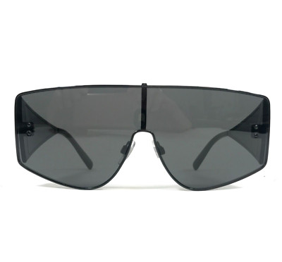 Dolce & Gabbana Sunglasses DG2305 01/87 Shiny Black Shield Frames Dark Gray Lens
