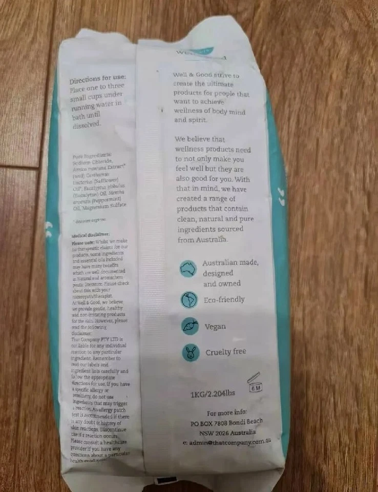 3x Audrey Lewis Well & Good Post Workout Bath Salt 1kg Per Pack New - Image 3 of 3