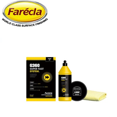Farecla Finish Start Set G360 Super Schnell System (1000ml Verbindung & Köpfe)