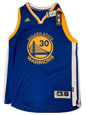 New Golden State Warriors Stephen Curry Adidas Blue Large Mens