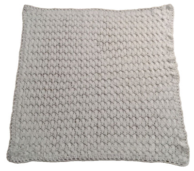 Crochet Baby Blanket Handmade Shell Stitch White Ribbon Roses Girl Boy 32x32