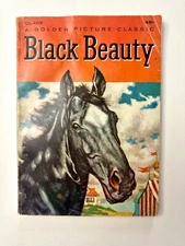 VTG 1956 Black Beauty A Golden Picture Classics PB Book Vivid Color Illus CL-403